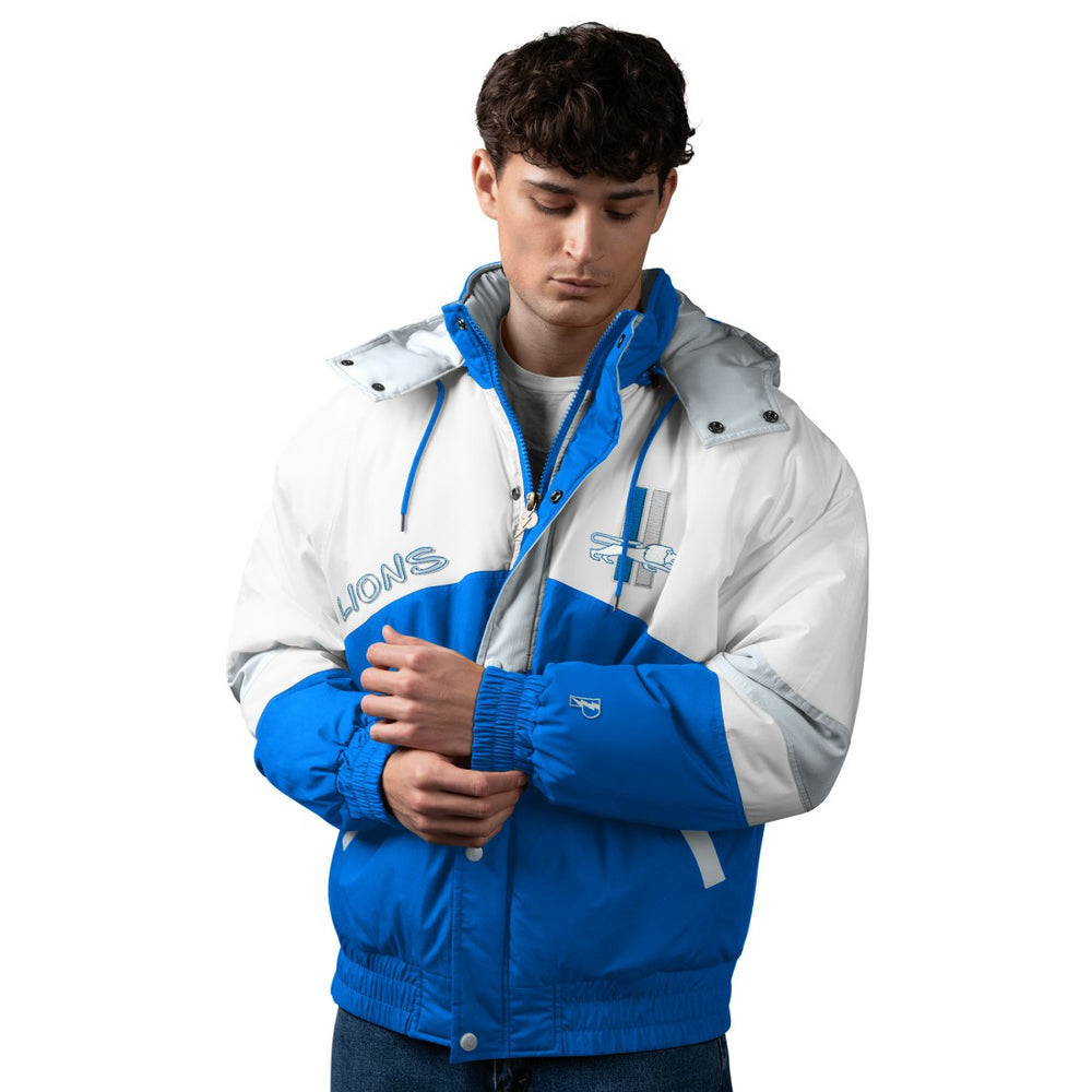Detroit Lions Pro Player Shoulder To Shoulder Polyfill Full-Zip Hooded Jacket - Blue sale