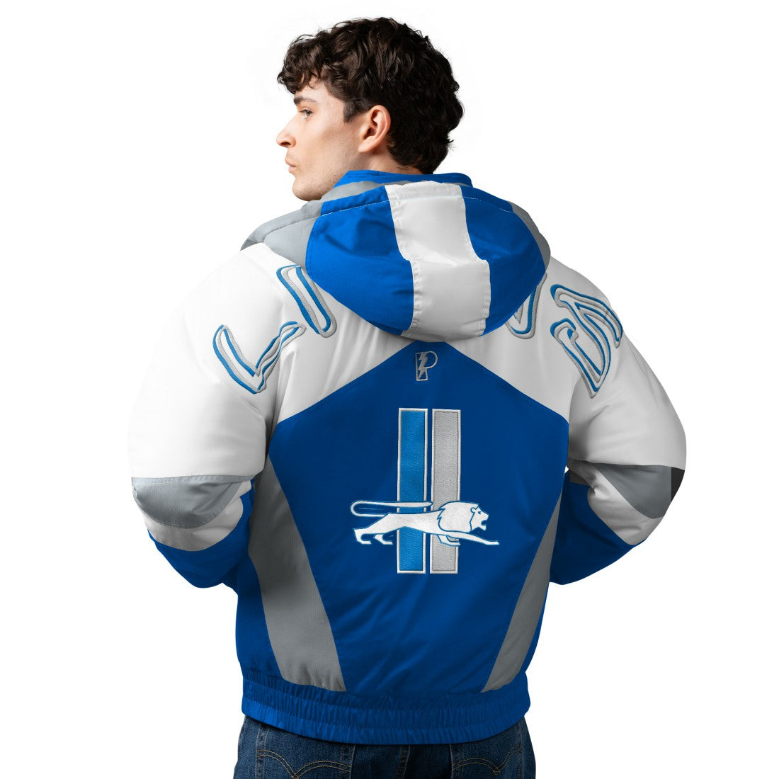 Detroit Lions Pro Player Shoulder To Shoulder Polyfill Full-Zip Hooded Jacket - Blue sale