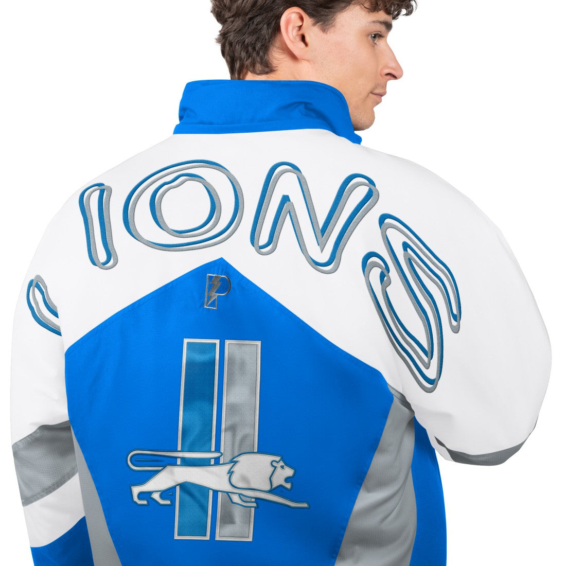 Detroit Lions Pro Player Shoulder To Shoulder Polyfill Full-Zip Hooded Jacket - Blue sale