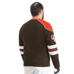 Cleveland Browns G-III Sports by Carl Banks Adaptive Lord Stanley Crewneck Sweatshirt - Brown outlet