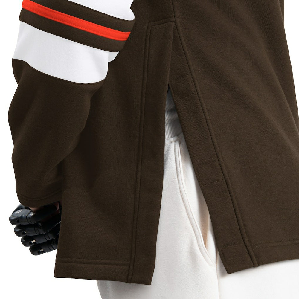 Cleveland Browns G-III Sports by Carl Banks Adaptive Lord Stanley Crewneck Sweatshirt - Brown outlet