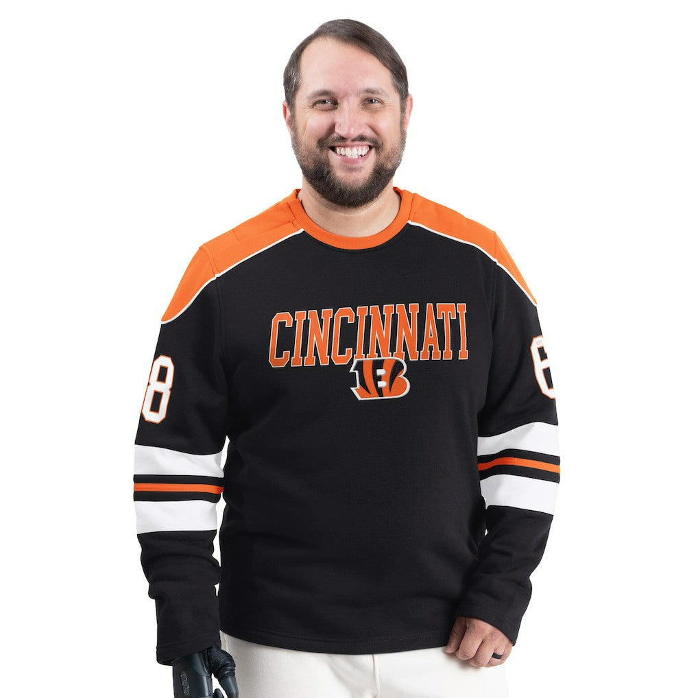 Cincinnati Bengals G-III Sports by Carl Banks Adaptive Lord Stanley Crewneck Sweatshirt - Black on sale