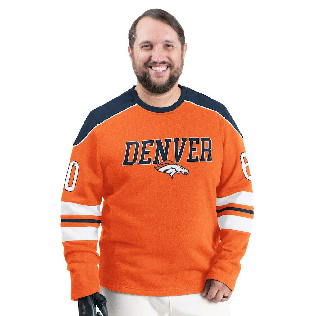 Denver Broncos G-III Sports by Carl Banks Adaptive Lord Stanley Crewneck Sweatshirt - Orange cheap