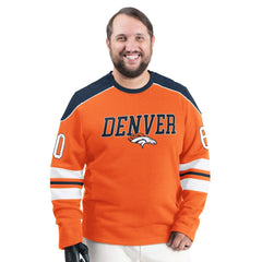 Denver Broncos G-III Sports by Carl Banks Adaptive Lord Stanley Crewneck Sweatshirt - Orange cheap