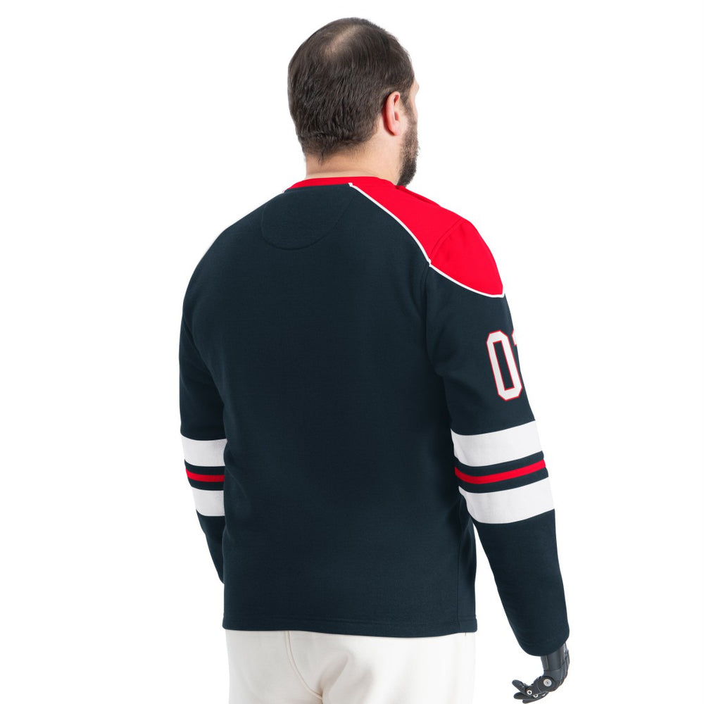 Houston Texans G-III Sports by Carl Banks Adaptive Lord Stanley Crewneck Sweatshirt - Navy online