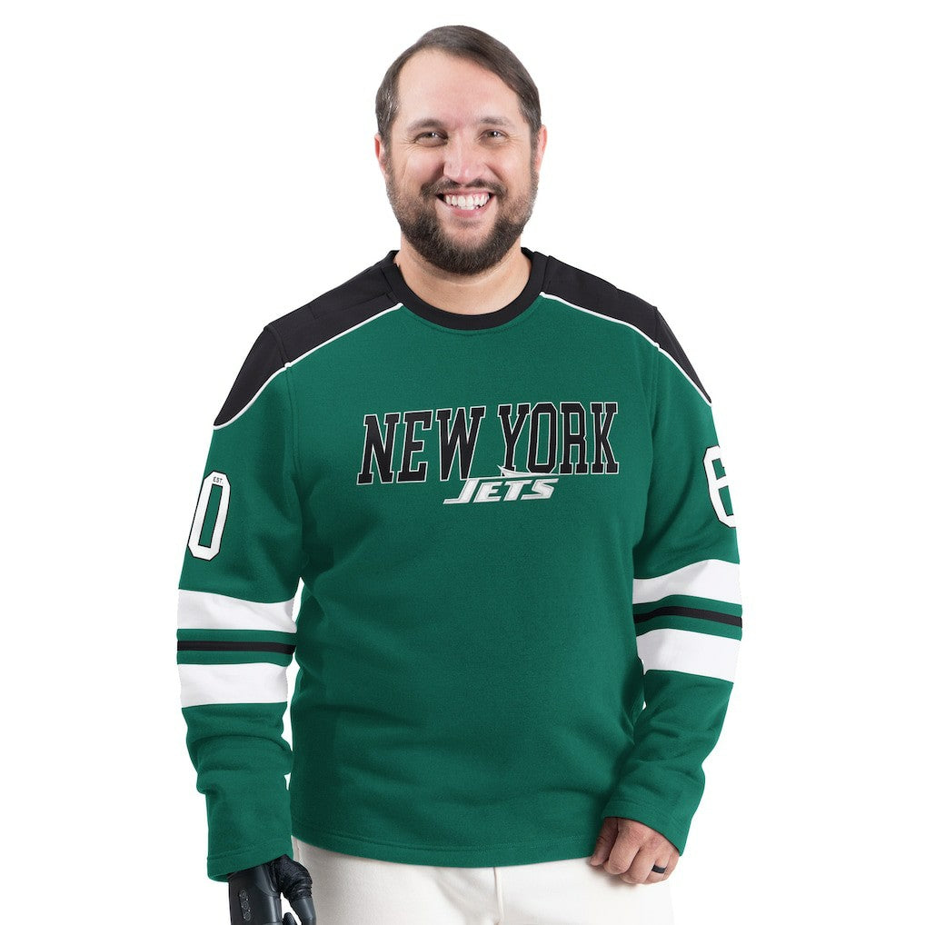 New York Jets G-III Sports by Carl Banks Adaptive Lord Stanley Crewneck Sweatshirt - Green discount
