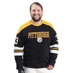 Pittsburgh Steelers G-III Sports by Carl Banks Adaptive Lord Stanley Crewneck Sweatshirt - Black online