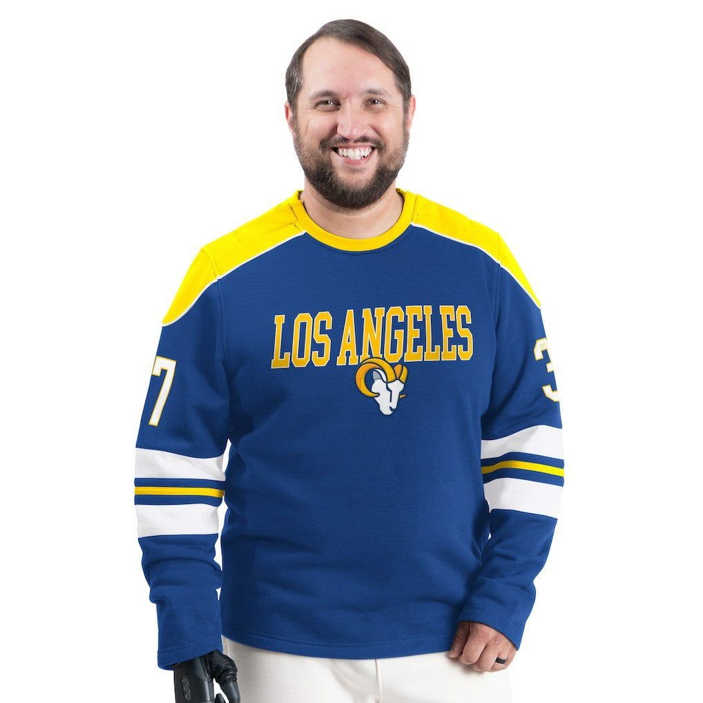 Los Angeles Rams G-III Sports by Carl Banks Adaptive Lord Stanley Crewneck Sweatshirt - Royal for sale