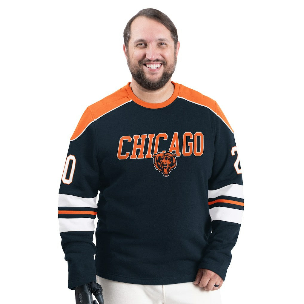 Chicago Bears G-III Sports by Carl Banks Adaptive Lord Stanley Crewneck Sweatshirt - Navy outlet