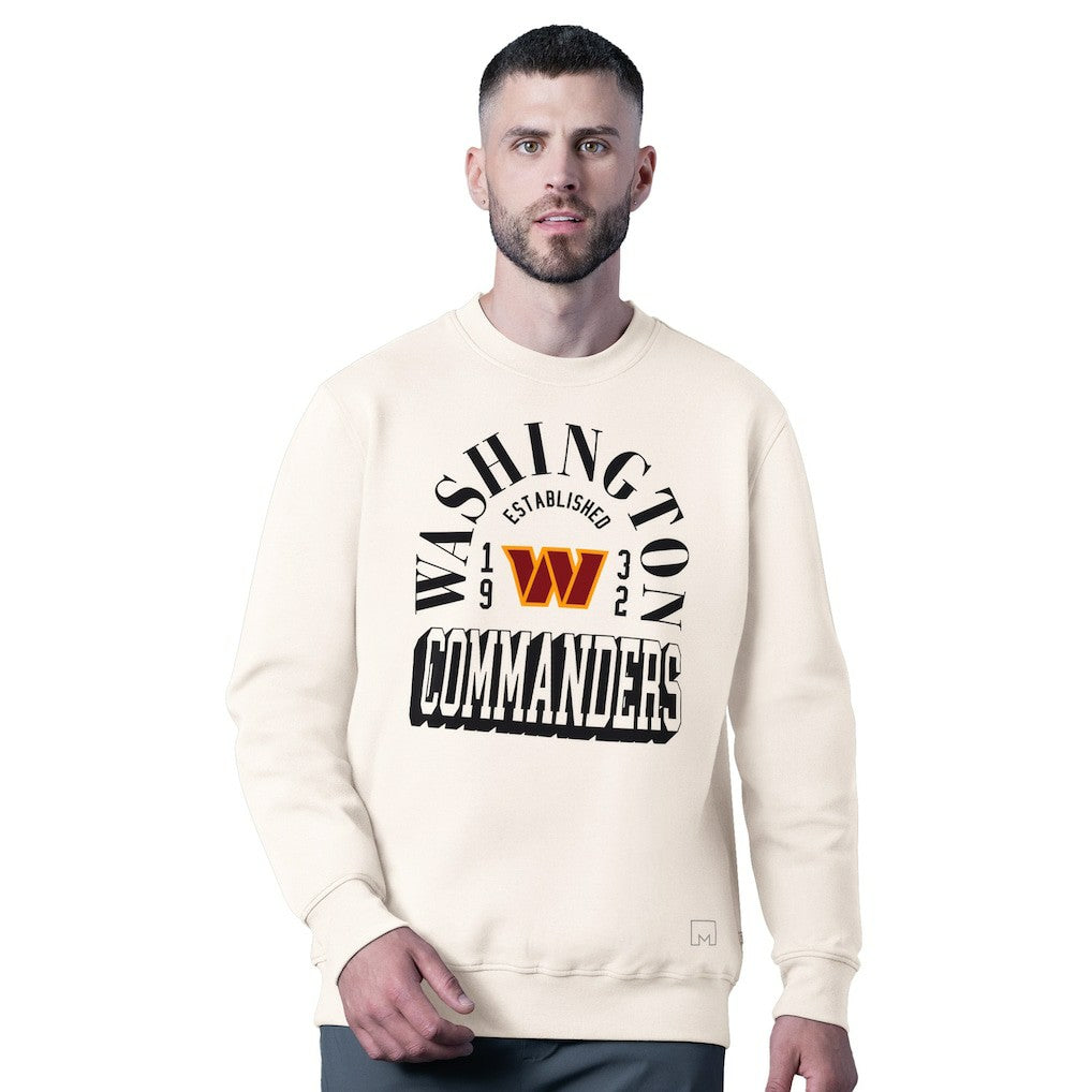 Washington Commanders MSX by Michael Strahan Whiteout Tri-Blend Sweatshirt - White on sale
