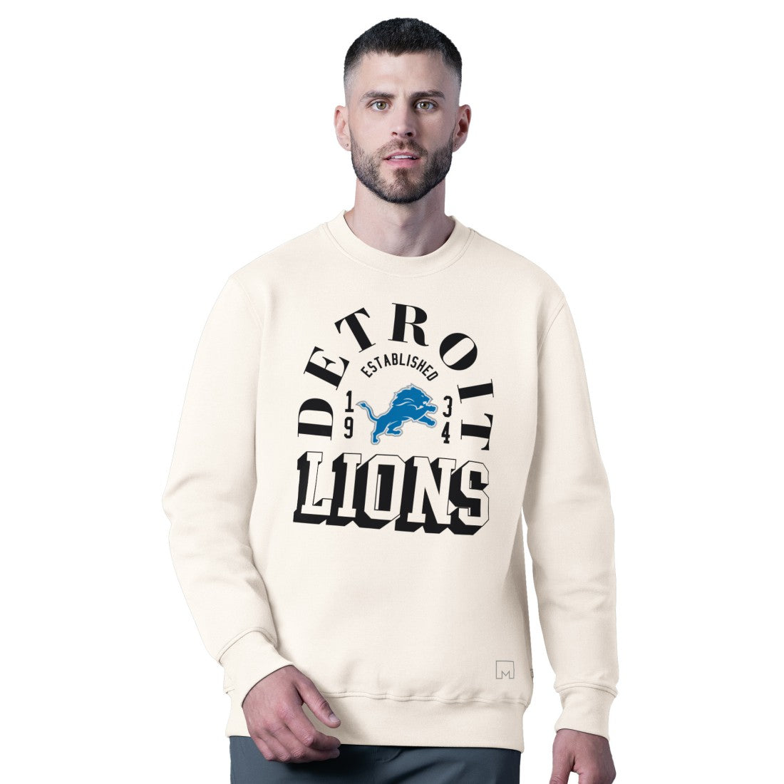Detroit Lions MSX by Michael Strahan Whiteout Tri-Blend Sweatshirt - White for sale