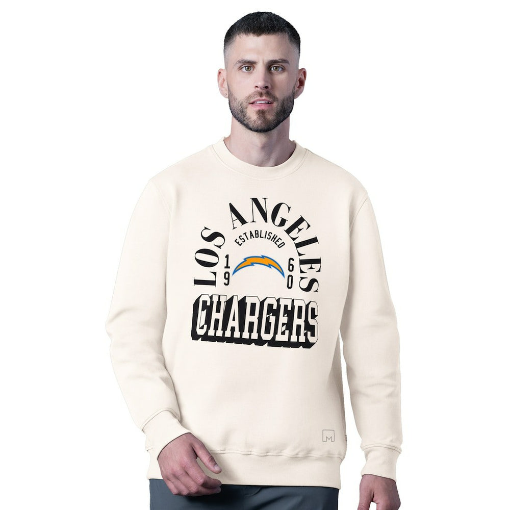 Los Angeles Chargers MSX by Michael Strahan Whiteout Tri-Blend Sweatshirt - White outlet