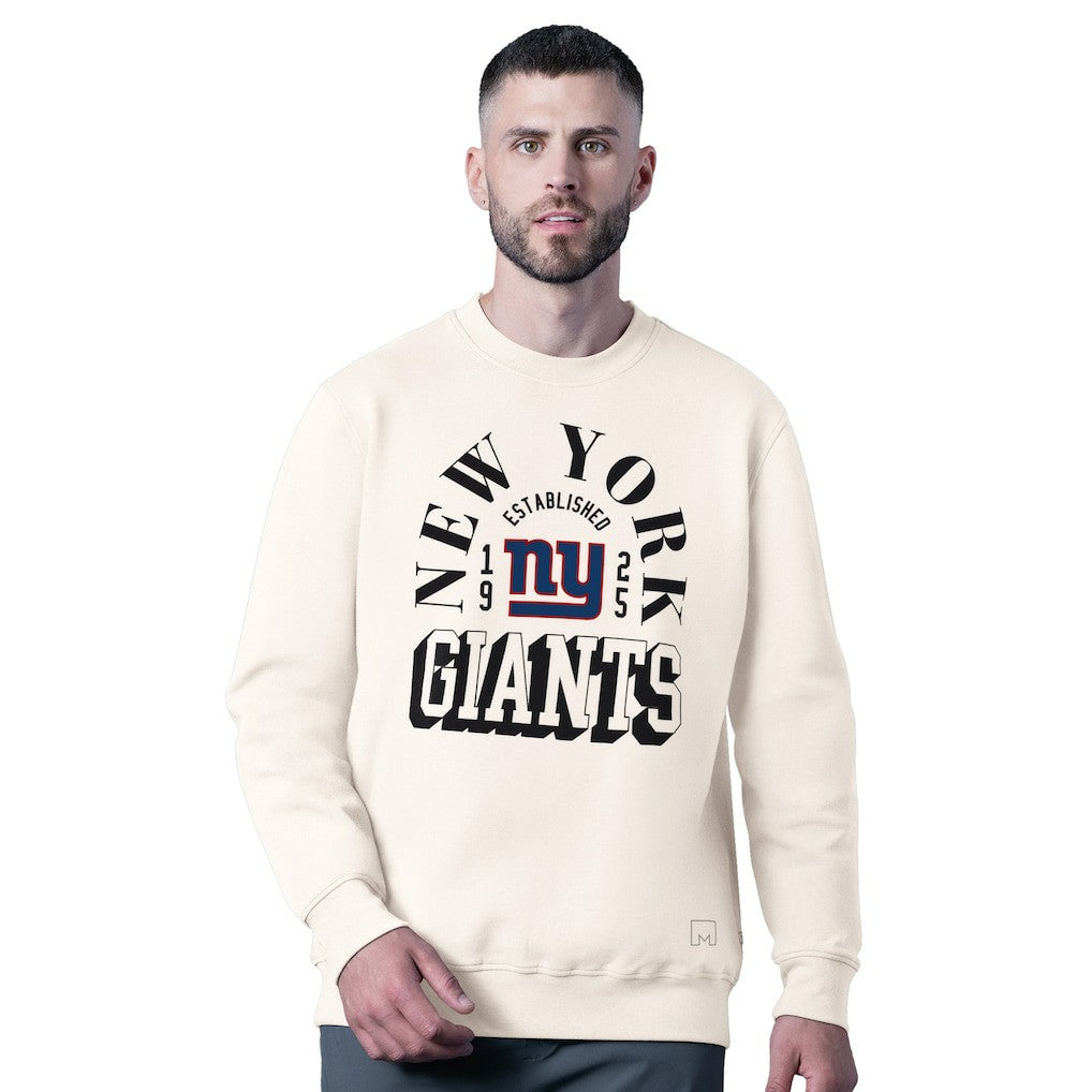 New York Giants MSX by Michael Strahan Whiteout Tri-Blend Sweatshirt - White discount