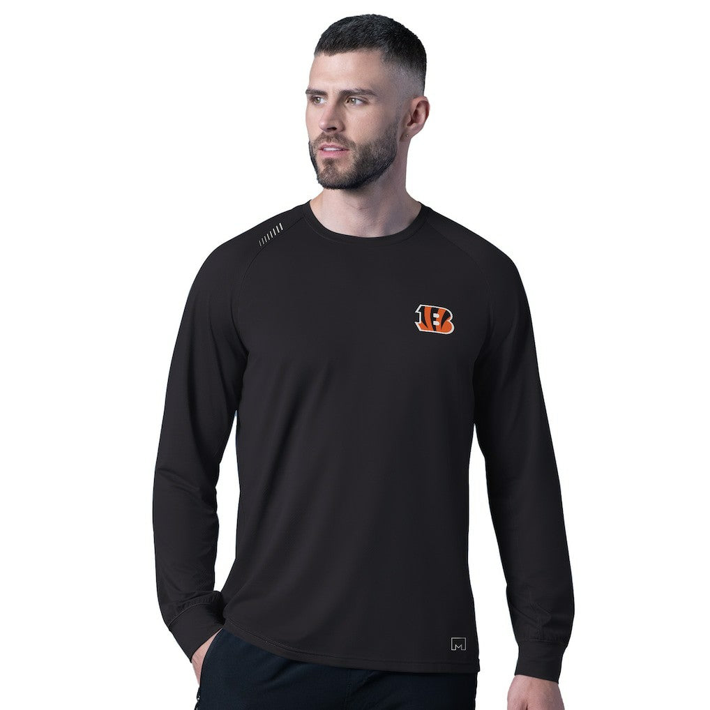 Cincinnati Bengals MSX by Michael Strahan Forward Long-Sleeve T-Shirt - Black discount