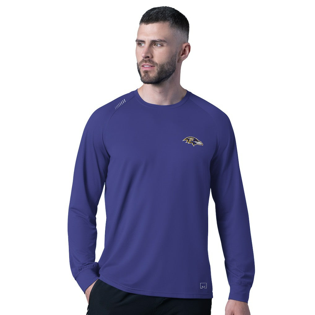 Baltimore Ravens MSX by Michael Strahan Forward Long-Sleeve T-Shirt - Purple discount