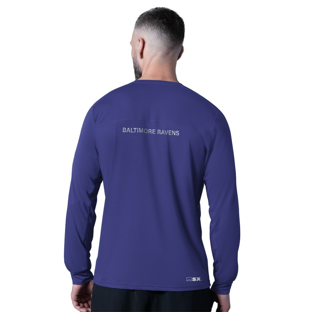 Baltimore Ravens MSX by Michael Strahan Forward Long-Sleeve T-Shirt - Purple discount