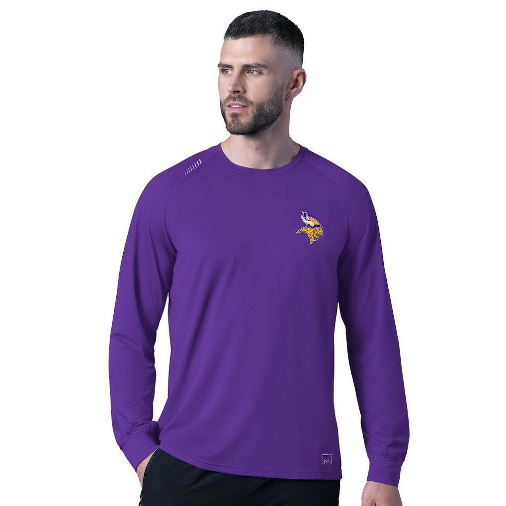 Minnesota Vikings MSX by Michael Strahan Forward Long-Sleeve T-Shirt - Purple discount