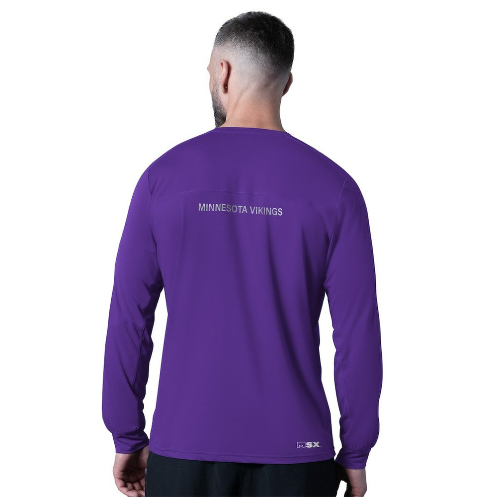 Minnesota Vikings MSX by Michael Strahan Forward Long-Sleeve T-Shirt - Purple discount