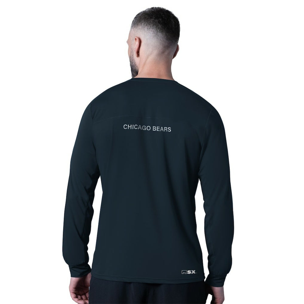 Chicago Bears MSX by Michael Strahan Forward Long-Sleeve T-Shirt - Navy cheap