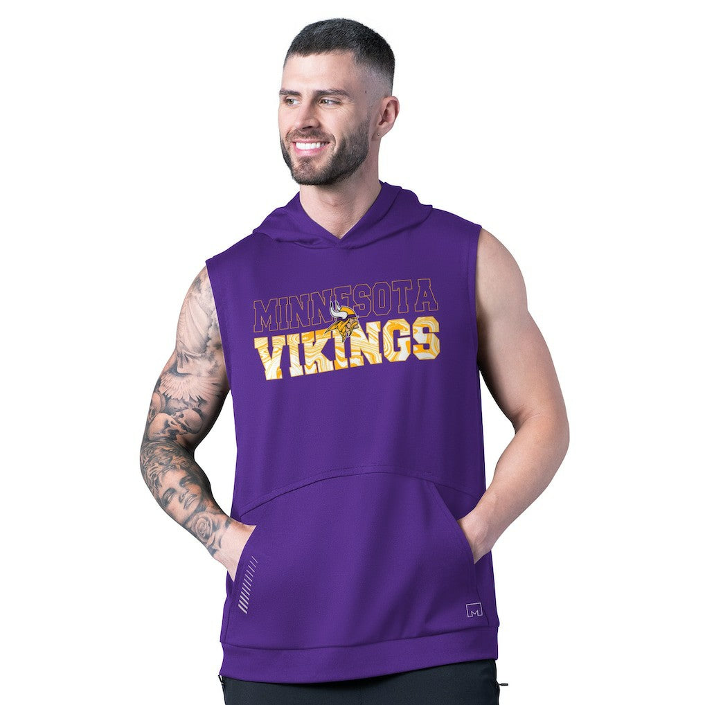 Minnesota Vikings MSX by Michael Strahan Tri-Blend Rebound Sleeveless Hoodie - Purple online