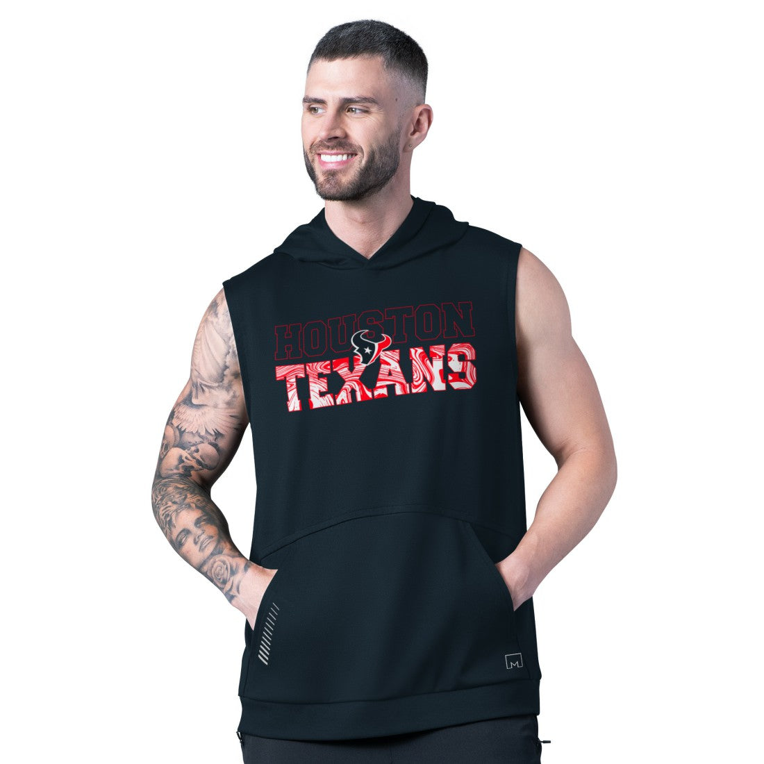 Houston Texans MSX by Michael Strahan Tri-Blend Rebound Sleeveless Hoodie - Navy on sale