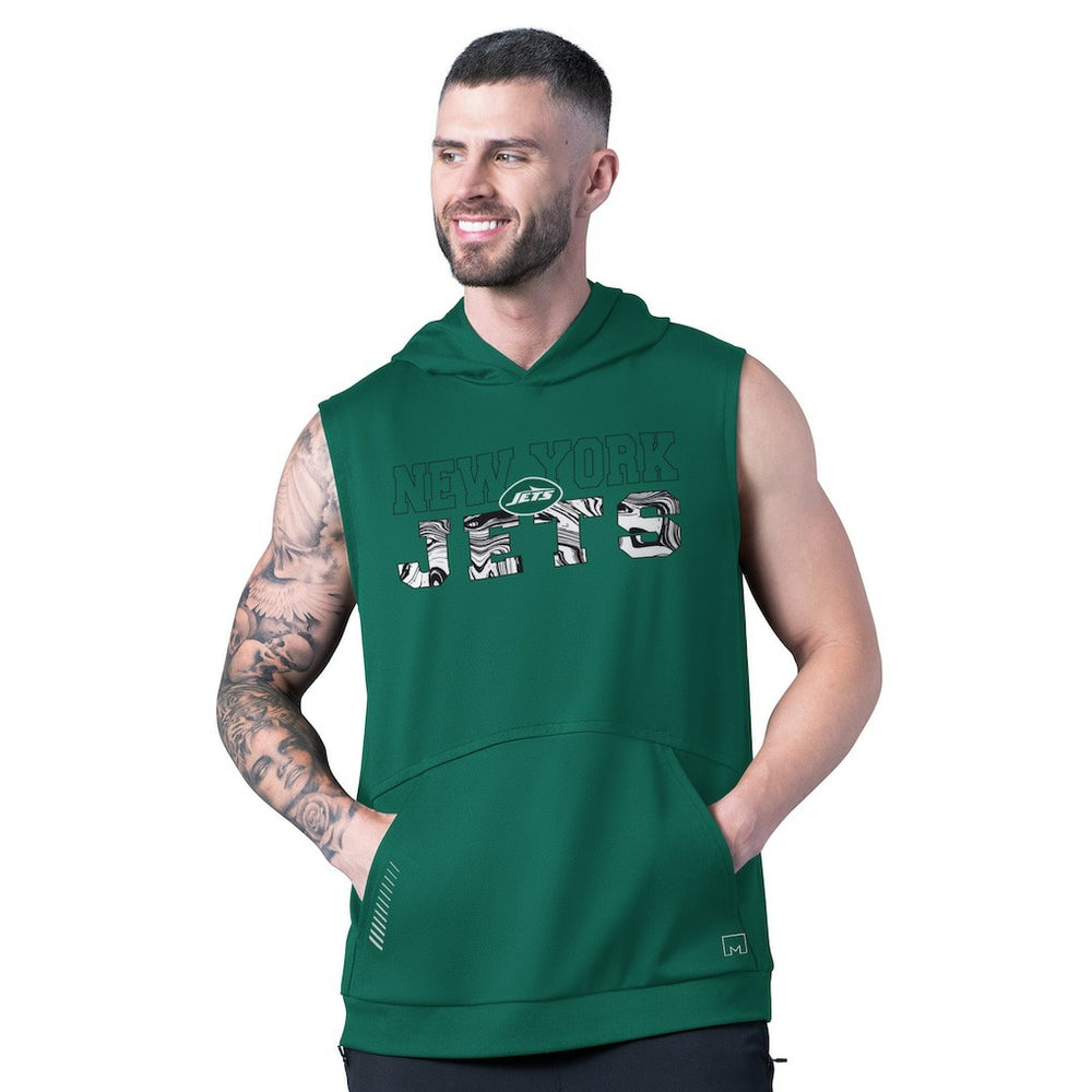 New York Jets MSX by Michael Strahan Tri-Blend Rebound Sleeveless Hoodie - Green outlet
