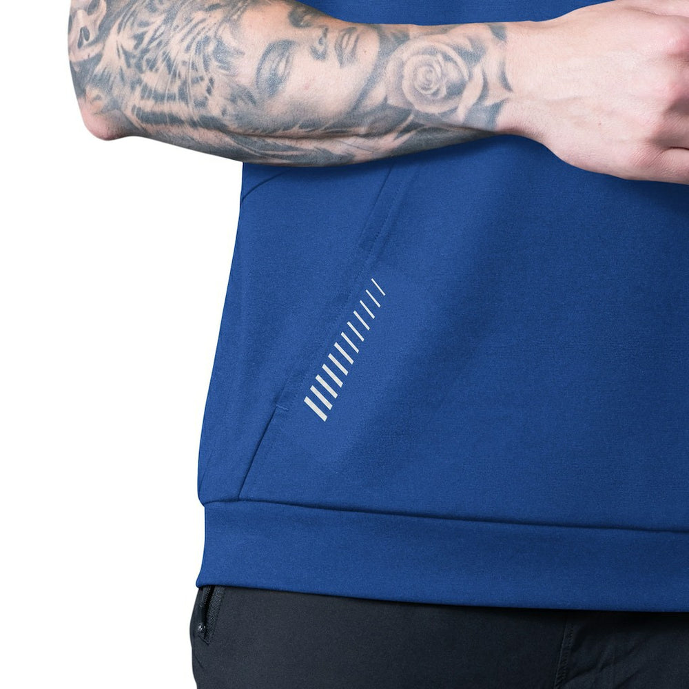 New York Giants MSX by Michael Strahan Tri-Blend Rebound Sleeveless Hoodie - Royal for sale