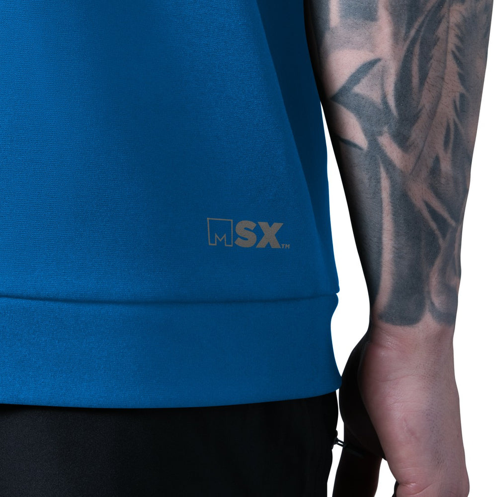 Detroit Lions MSX by Michael Strahan Tri-Blend Rebound Sleeveless Hoodie - Blue cheap