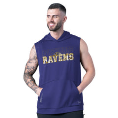 Baltimore Ravens MSX by Michael Strahan Tri-Blend Rebound Sleeveless Hoodie - Purple discount