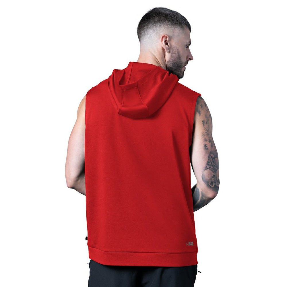 San Francisco 49ers MSX by Michael Strahan Tri-Blend Rebound Sleeveless Hoodie - Scarlet discount