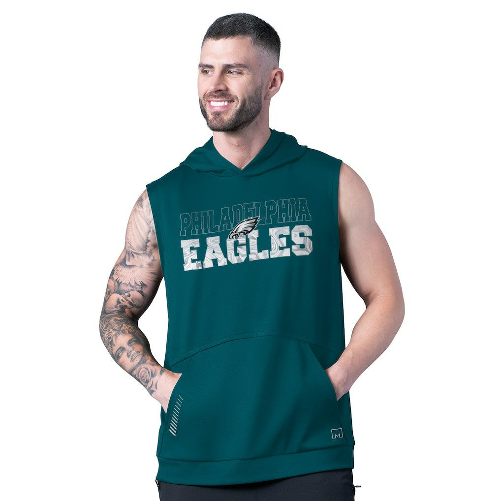Philadelphia Eagles MSX by Michael Strahan Tri-Blend Rebound Sleeveless Hoodie - Green outlet