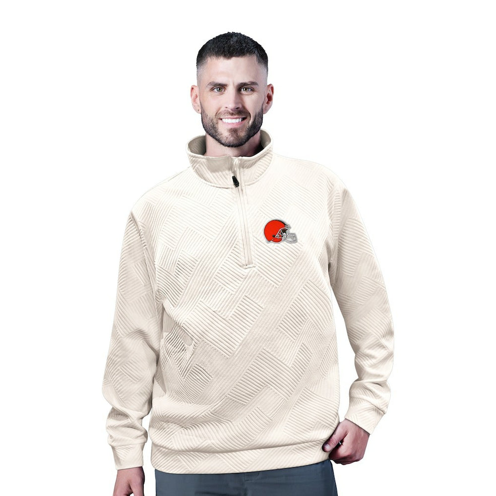 Cleveland Browns MSX by Michael Strahan Cross Training Half-Zip Pullover - White outlet