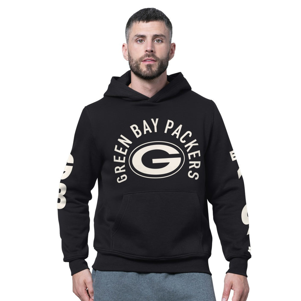 Green Bay Packers Starter Handoff Fleece Hoodie Sweatshirt - Black outlet
