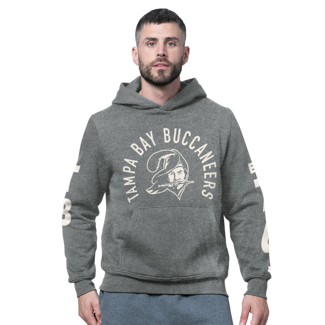 Tampa Bay Buccaneers Starter Handoff Vintage Logo Fleece Hoodie Sweatshirt - Charcoal online