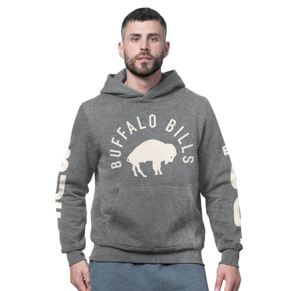 Buffalo Bills Starter Handoff Vintage Logo Fleece Hoodie Sweatshirt - Charcoal online