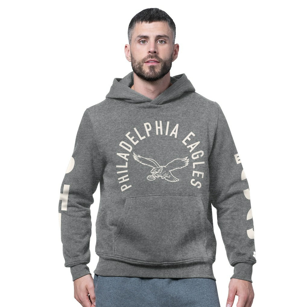 Philadelphia Eagles Starter Handoff Vintage Logo Fleece Hoodie Sweatshirt - Charcoal outlet