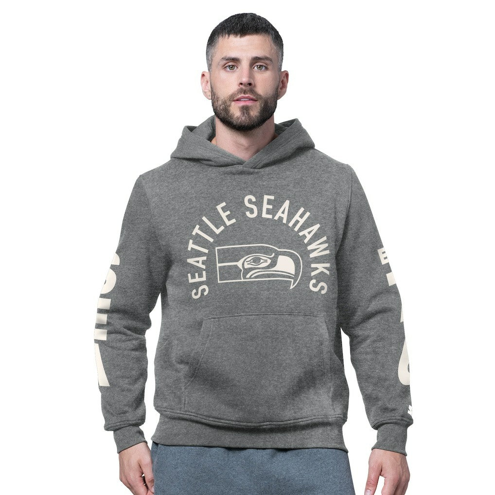 Seattle Seahawks Starter Handoff Vintage Logo Fleece Hoodie Sweatshirt - Charcoal on sale