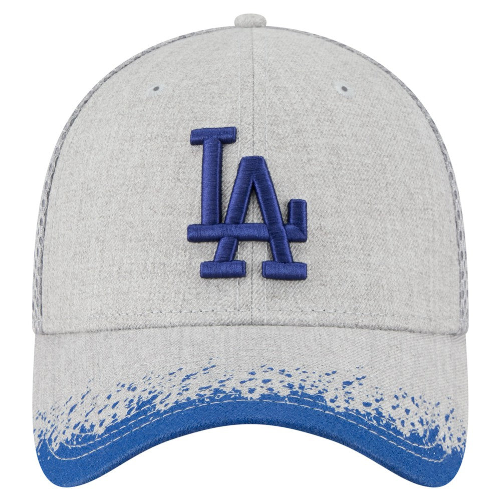 Los Angeles Dodgers Visor Paint Splatter 39THIRTY Flex Hat - Gray | New Era