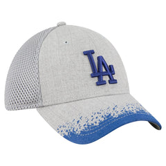 Los Angeles Dodgers Visor Paint Splatter 39THIRTY Flex Hat - Gray | New Era