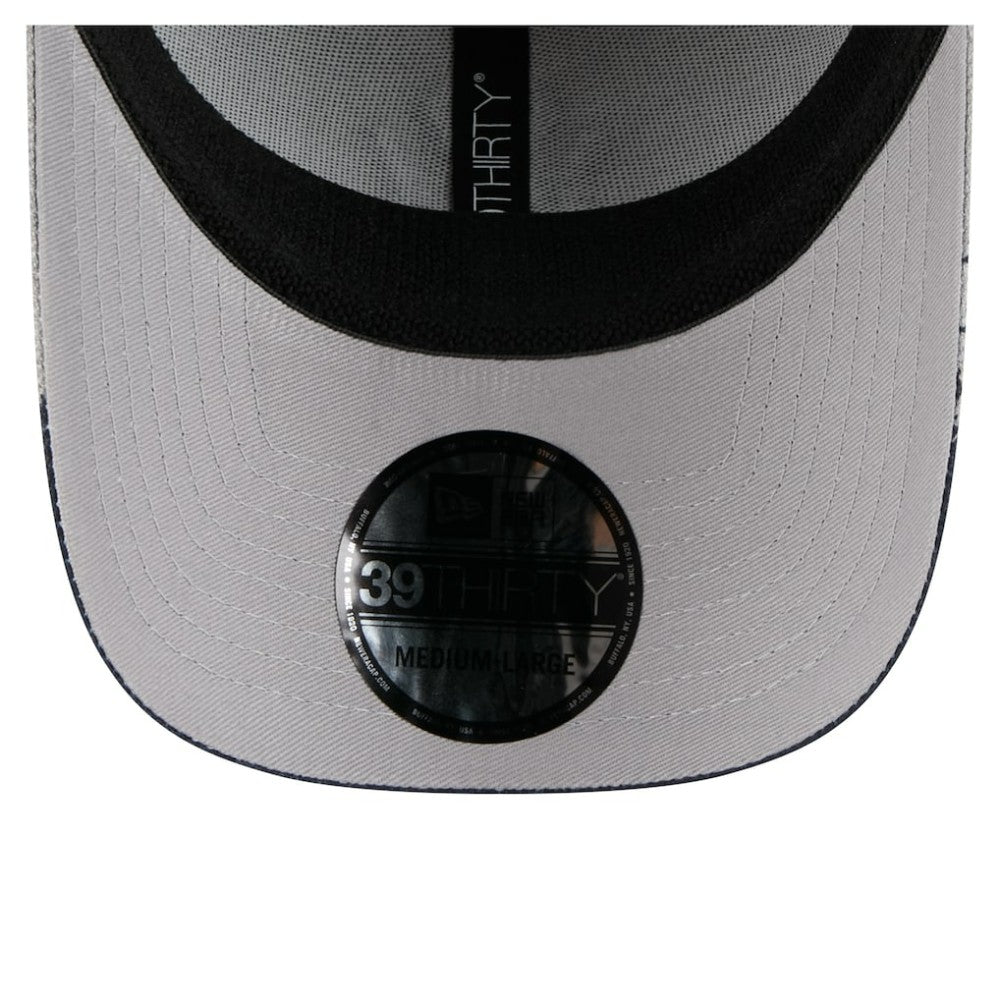New York Yankees Visor Paint Splatter 39THIRTY Flex Hat - Gray | New Era