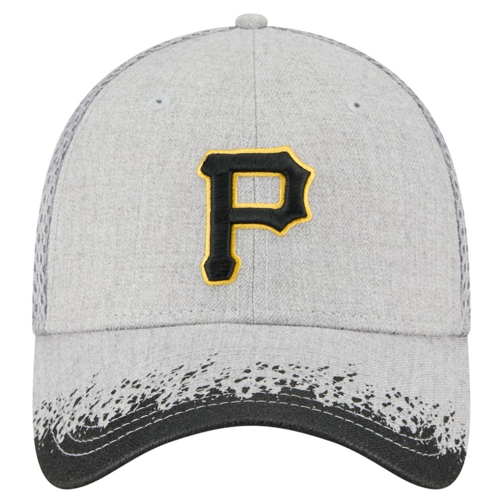 Pittsburgh Pirates Visor Paint Splatter 39THIRTY Flex Hat - Gray | New Era