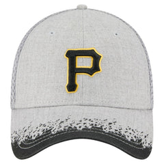 Pittsburgh Pirates Visor Paint Splatter 39THIRTY Flex Hat - Gray | New Era