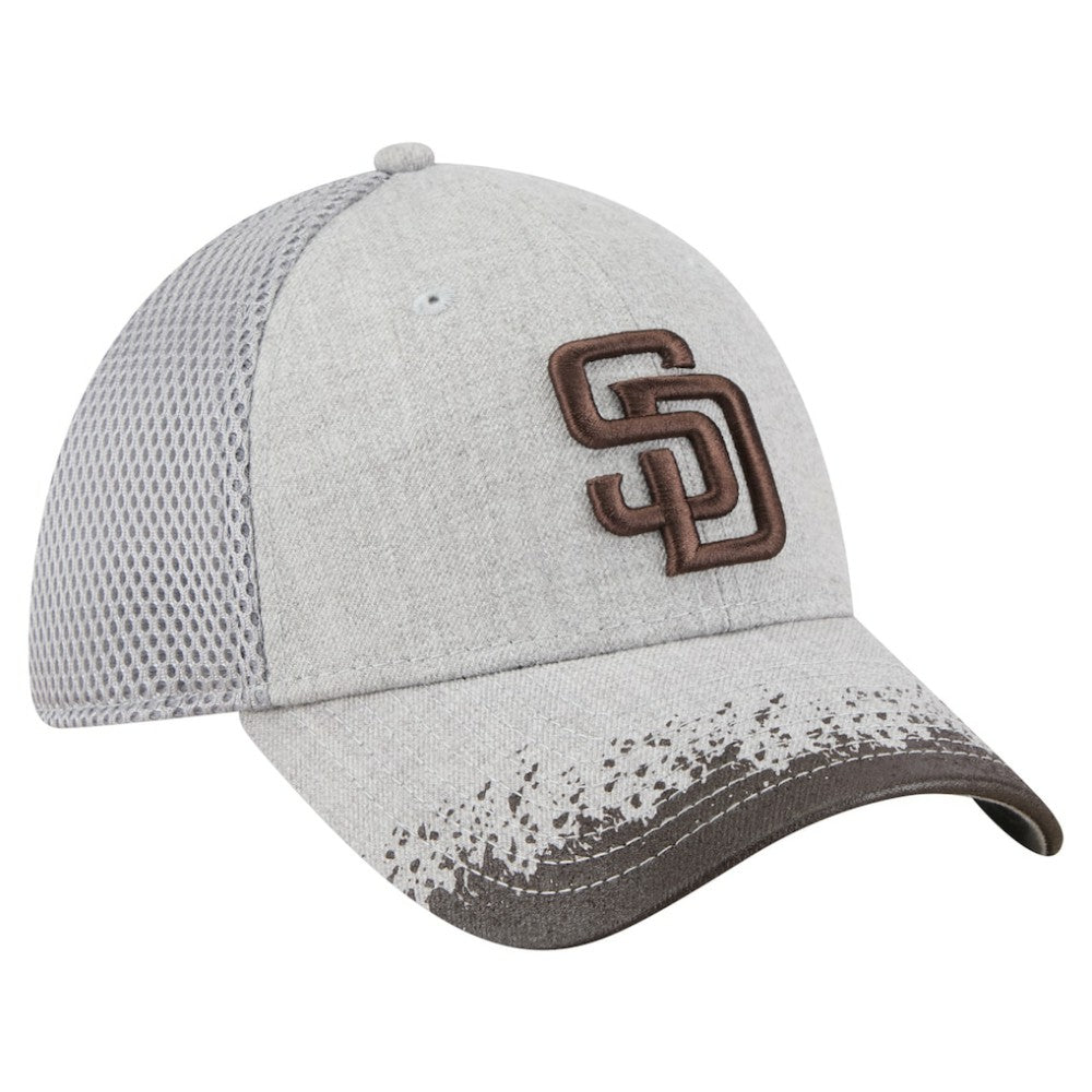 San Diego Padres Visor Paint Splatter 39THIRTY Flex Hat - Gray | New Era
