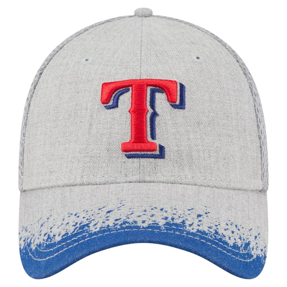 Texas Rangers Visor Paint Splatter 39THIRTY Flex Hat - Gray | New Era