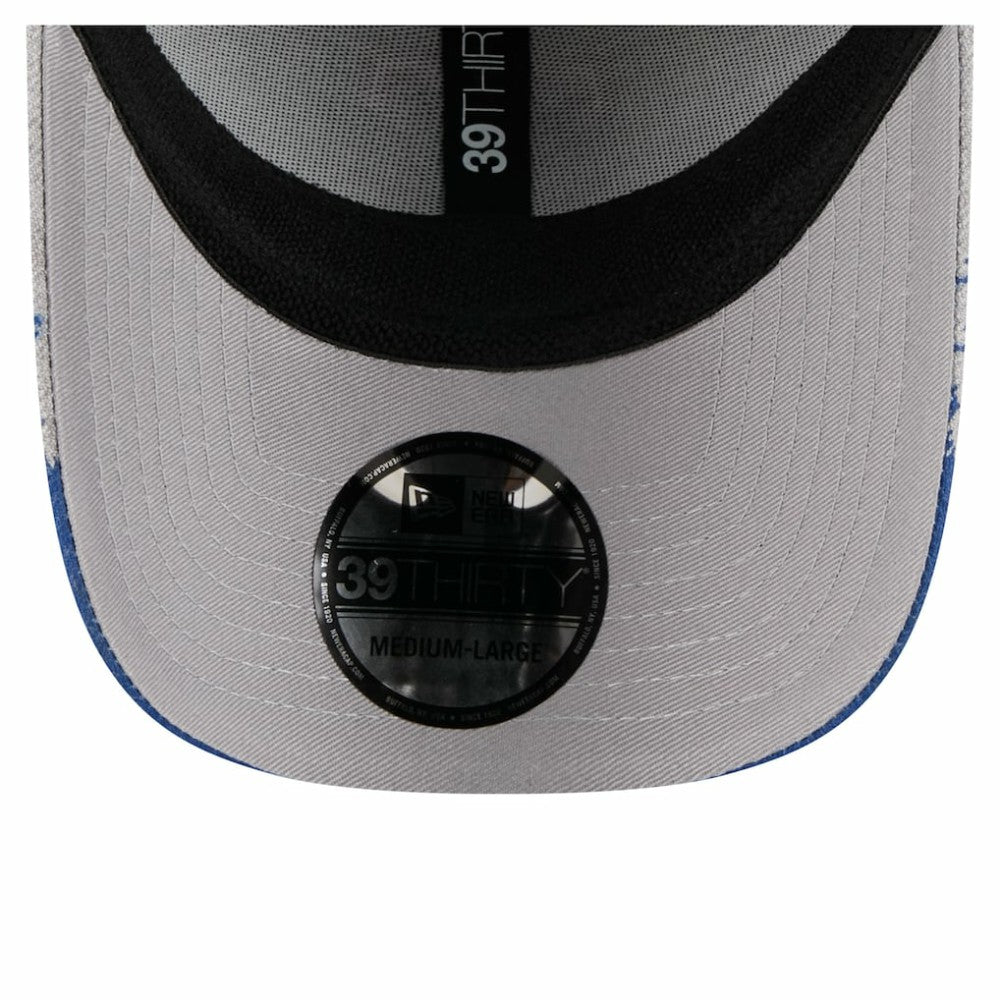 Texas Rangers Visor Paint Splatter 39THIRTY Flex Hat - Gray | New Era
