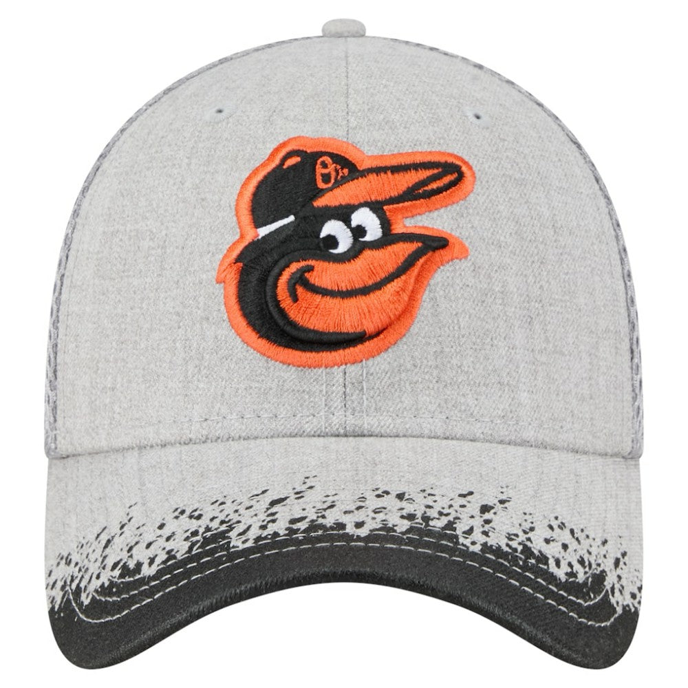 Baltimore Orioles Visor Paint Splatter 39THIRTY Flex Hat - Gray | New Era