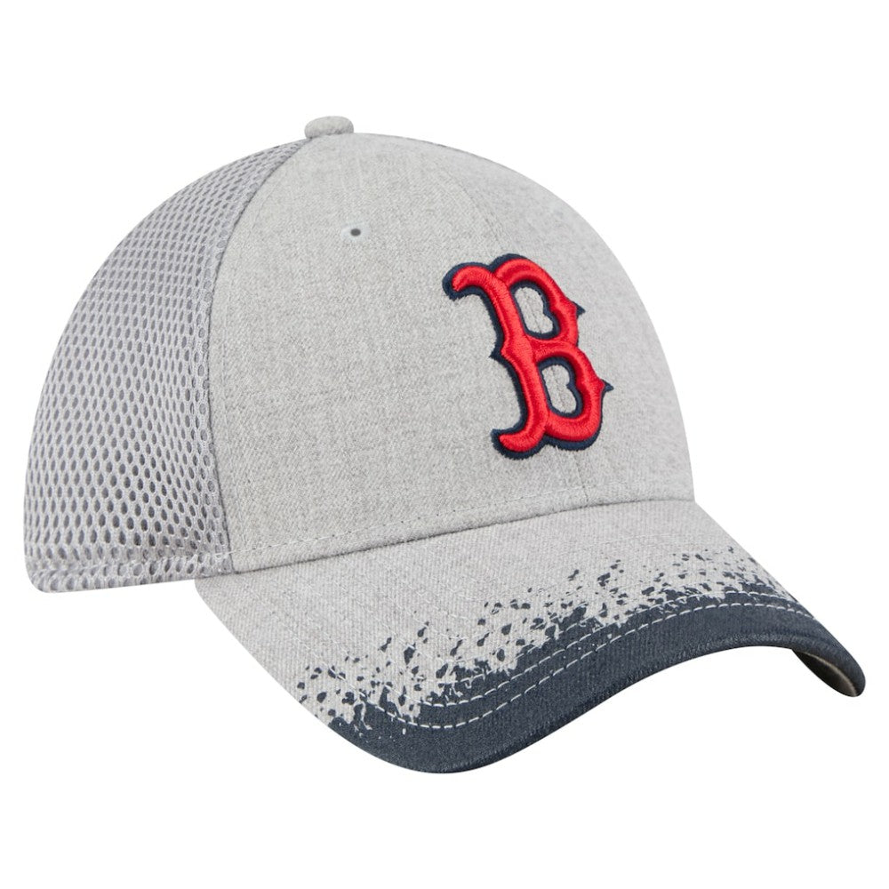 Boston Red Sox Visor Paint Splatter 39THIRTY Flex Hat - Gray | New Era