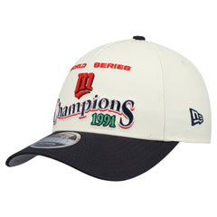 Minnesota Twins World Series 9FORTY M-Crown Adjustable Hat - Cream/Navy | New Era