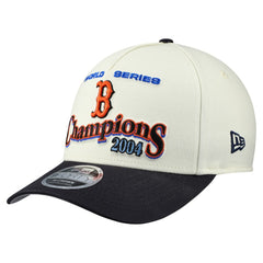 Boston Red Sox World Series 9FORTY M-Crown A-Frame Adjustable Hat - Cream/Navy | New Era