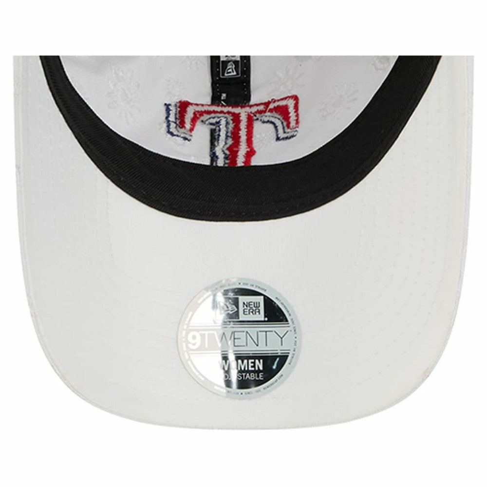 Texas Rangers Women's Floral Mesh 9TWENTY Adjustable Hat - White | New Era
